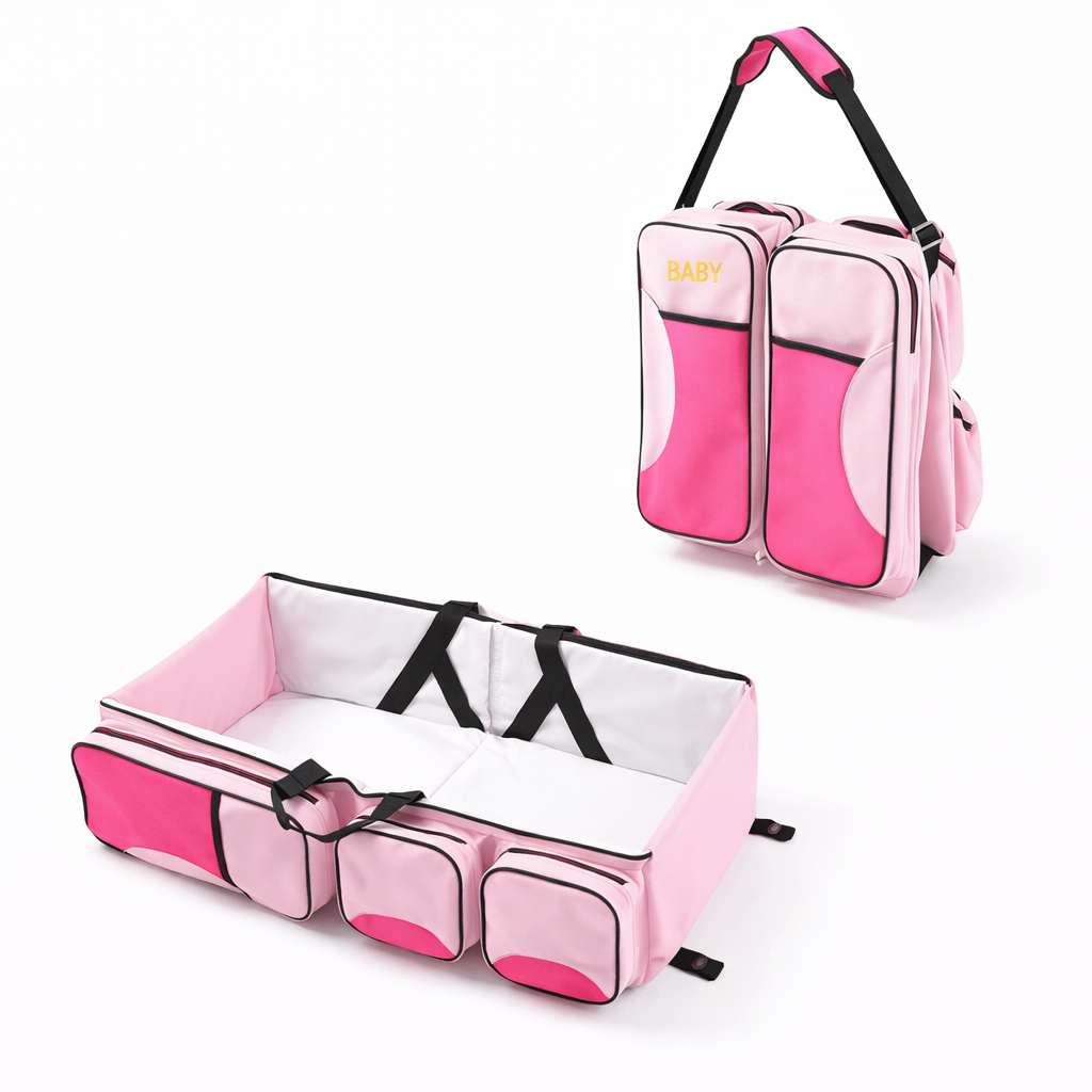 Ravi I Faltbares 2in1 Babybett für Zuhause & unterwegs mit Taschen