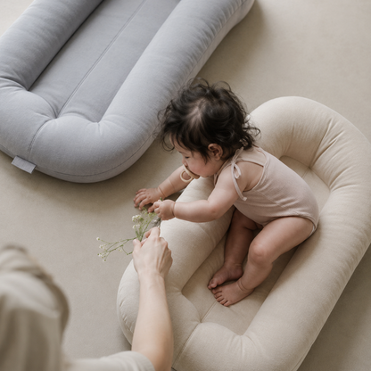 Norea I Tragbares Babynest aus Baumwolle mit weicher Polsterung