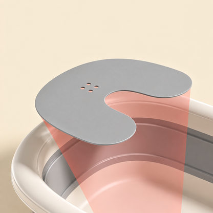 Babybadewanne faltbar mit digitalem Thermometer I Liora