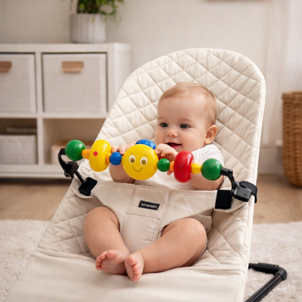Kivo I Babyschaukelstuhl mit Spielzeug & Klappfunktion