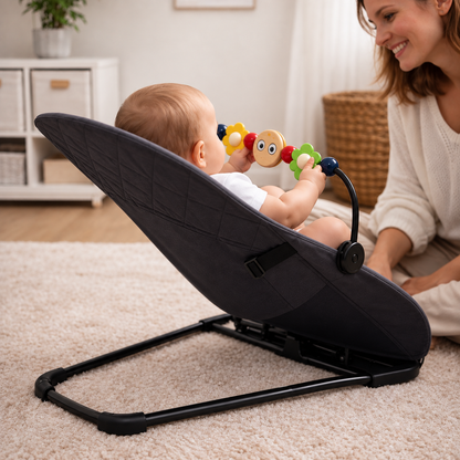 Babywippe mit Spielbogen, klappbar, ohne Batterien I Kivo