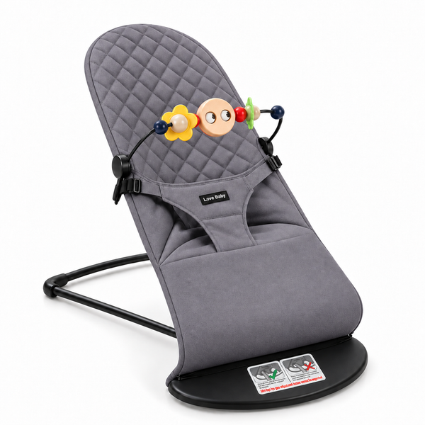 Babywippe mit Spielbogen, klappbar, ohne Batterien I Kivo