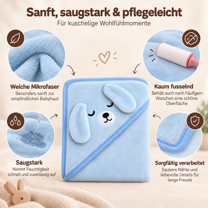 Felia I Kuscheliger Kinderbademantel aus Flanell mit Kapuze