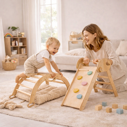 Kivo I Indoor Holz Kletter- & Spielgerüst für Kinder