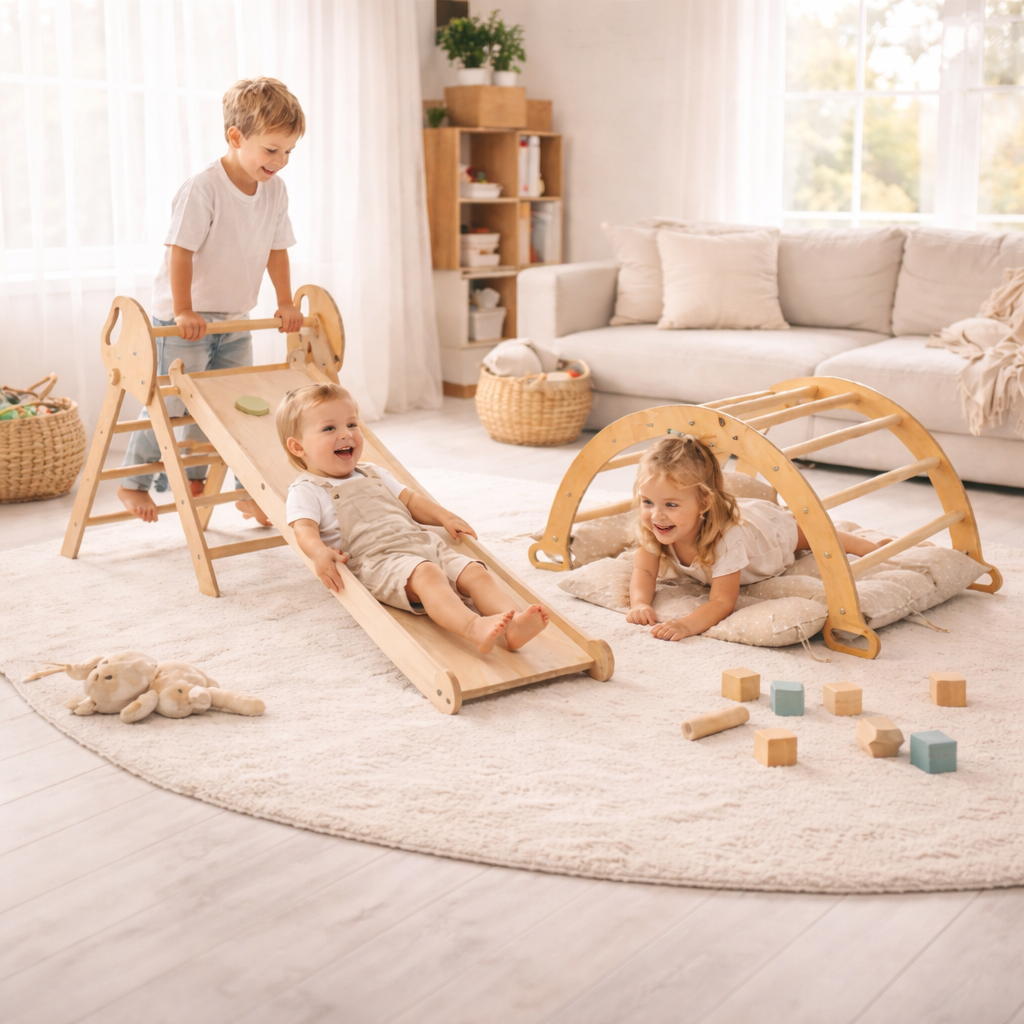 Kivo I Indoor Holz Kletter- & Spielgerüst für Kinder