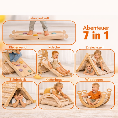 Kivo I Indoor Holz Kletter- & Spielgerüst für Kinder