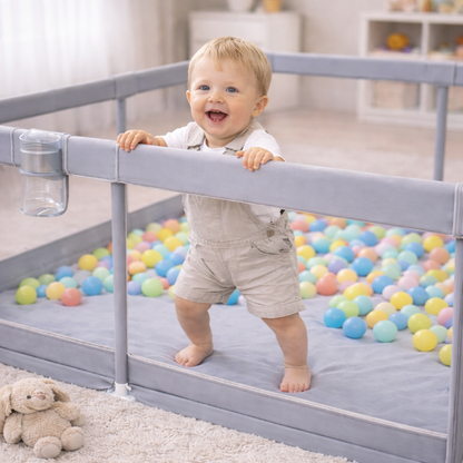 Nexo I Komfort Spiel- & Laufstall mit Netz für Kinder und Babys