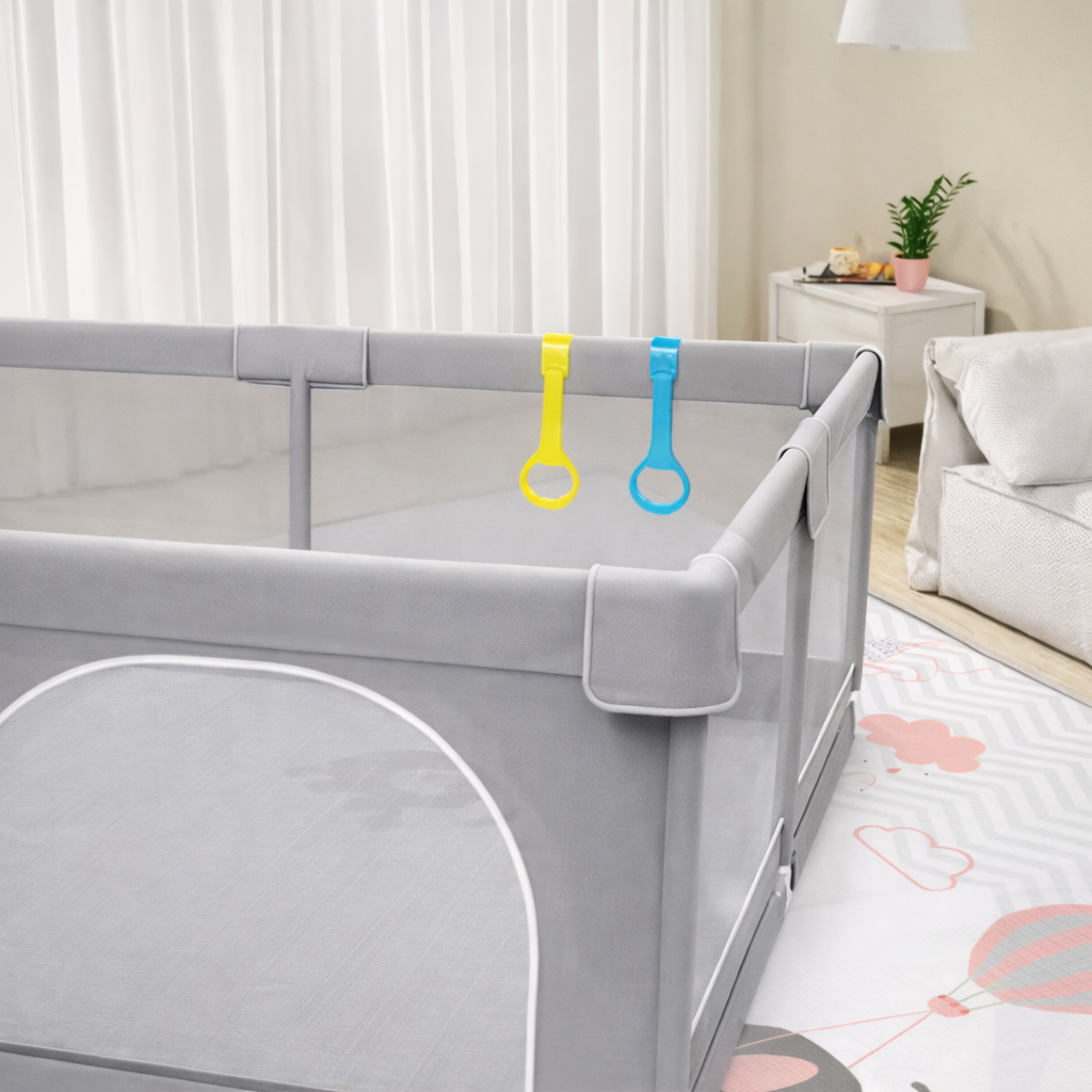 Nexo I Komfort Spiel- & Laufstall mit Netz für Kinder und Babys