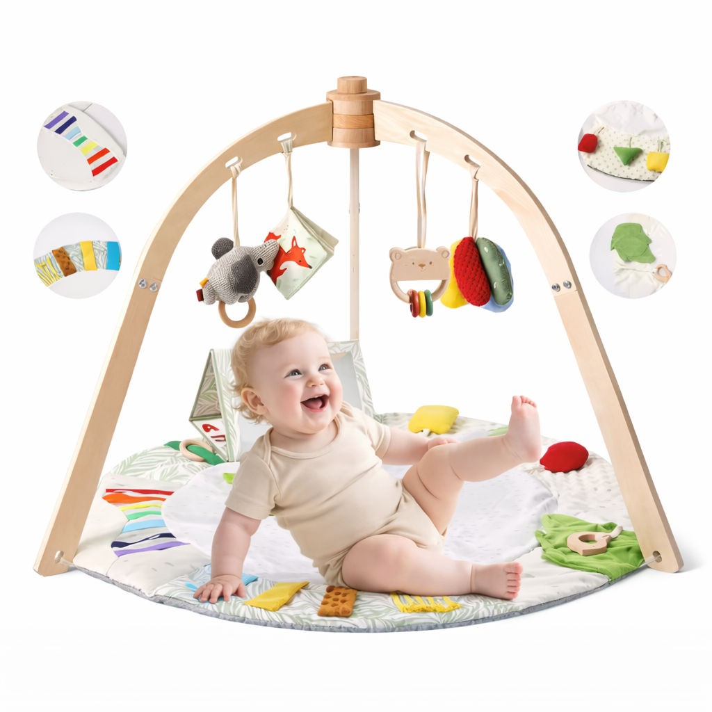 Sana I Spiel- & Krabbeldecke mit Holzbogen für Kinder